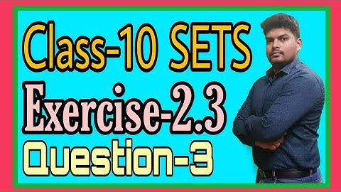 Q-3 exercise 2.3 SETS|Class-10| In each of the following state whether A=B or not| Rk Sir Maths wale