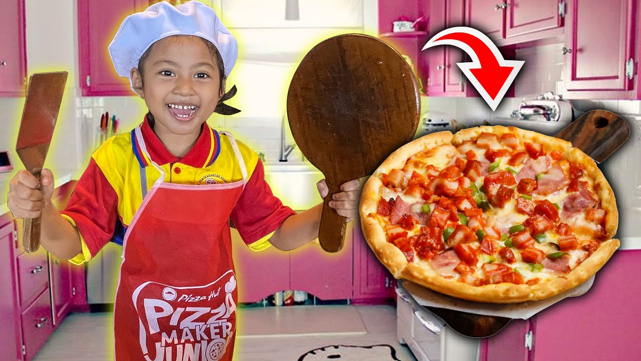 AMANDA JADI KOKI CILIK BIKIN PIZZA HAMPIR GOSONG‼️ wkwkwk