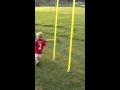 Agility training at soccer practice