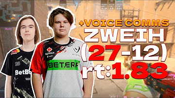 ZWEIH (27-12) rt:1.83 w/donk +VOICE COMMS l EU FACEIT RANKED (mirage) l #cs2 #pov