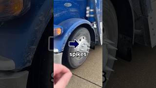 Why do Trucks Have Spikes on Their Wheels? 😳 #cars #truck
