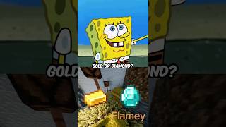 SpongeBob, Patrick, Mr. Krabs, and Squidward Argue About Which is Better Minecraft Gold or Diamond