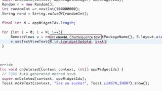 Android Application Development Tutorial   164   Updating a Widget TextView   YouTube