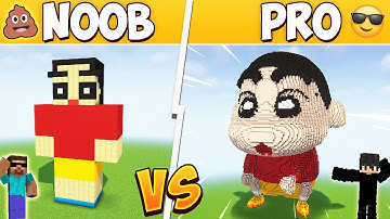 NOOB vs PRO: SHINCHAN BUILD BATTLE in Minecraft with @ProBoiz95