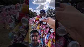 mascots harmed—just cans recycled! ♻️ | #shorts