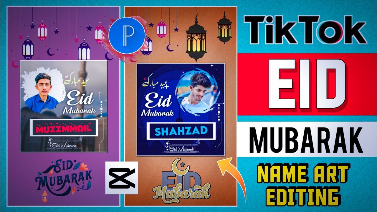 How To Make Eid Mubarak Video Editing With Photo || Eid Mubarak Name Art 2022 CapCut Editing
