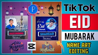 How To Make Eid Mubarak Video Editing With Photo || Eid Mubarak Name Art 2022 CapCut Editing screenshot 4