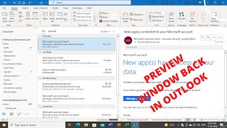 How to Add Preview Pane in Outlook | How To Show Preview Window In Outlook