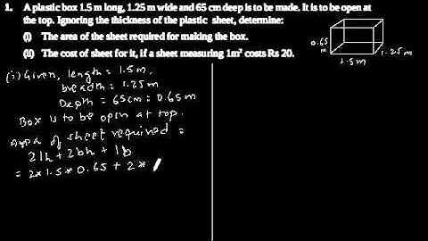 CBSClass-9 Maths NCERT solution - Surface Areas And Volumes - Exercise 13.1 - Problem 1