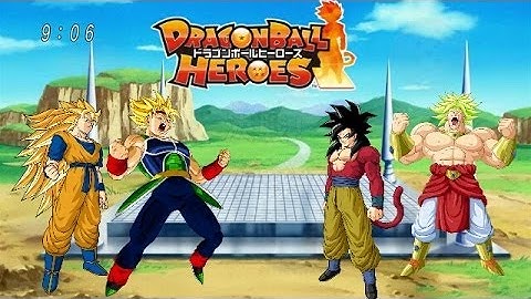 Future Gohan SSJ3 & SSJ Bardock Vs Goku SSJ4 & Broly LSSJ - DragonBall Heroes M.U.G.E.N v2