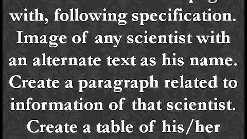 SOP 2 : HTML | FYJC INFORMATION TECHNOLOGY Create a web page with, following specification.
