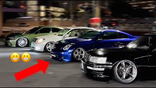 SLAMMED CARS VS BAD CALIFORNIA ROADS!! (TAKING MY G35 TO A CAR MEET)