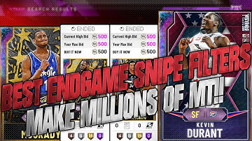 NBA2K20 - BEST ENDGAME SNIPE FILTERS!!! MAKE MILLIONS OF MT RIGHT NOW!! MYTEAM IS ABOUT TO DIE!!