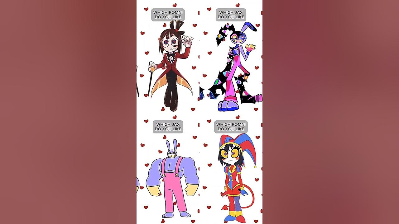 POMNI X JAX😍😈SWAP❤️WHICH ONE UH LIKE🥺DIGITAL CIRCUS ANIMATION😁#pomni #jax #animation #digitalcircus