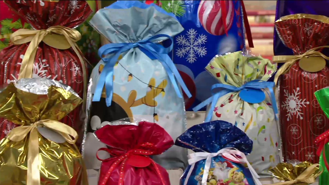 Kringle Express 74 Piece EZ Drawstring Gift Bag Set with Tags on QVC