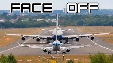 Boeing 747-400F vs Embraer ERJ-175 👉FACE/OFF👈 Birmingham Airport