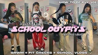 a week of my school outfits ✰| mini vlogs, grwms, and outfit inspo!