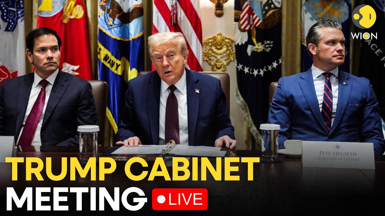 Trump LIVE: US President Donald Trump Participates In A Cabinet Meeting ...