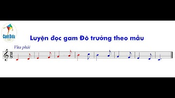 Gam Đô trưởng theo mẫu nhịp 3/8: Chủ đề 1- SGK Âm nhạc 8 Cánh diều. Cao độ hạ xuống 01 cung = Bbdur