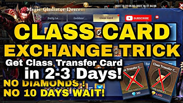 MU ORIGIN 3 ASIA - EASY CLASS CARD EXCHANGE TRICK ! NO NEED DIAMONDS , NO 10 DAYS WAITING !