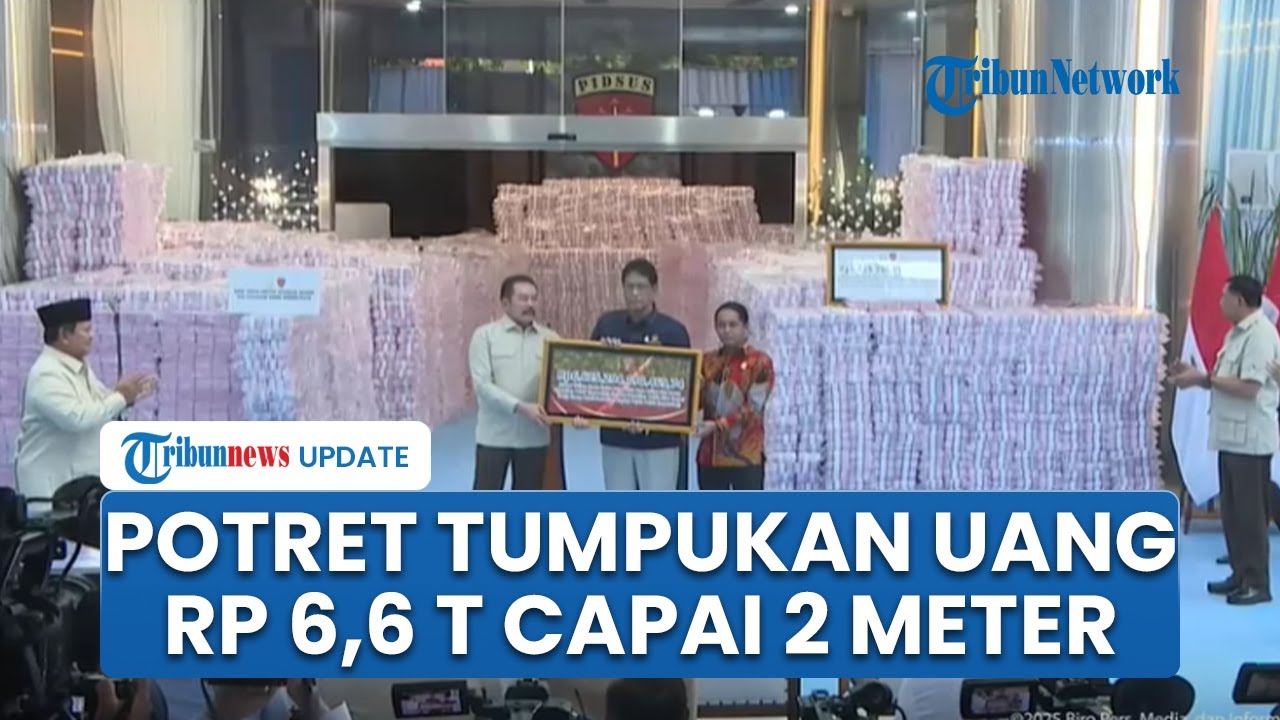 Penampakan Uang Rp 6,6 Triliun yang Disita Kejagung dari Kasus Korupsi, Menjulang Tinggi Bak Tembok