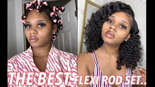 THE BEST FLEXI ROD SET ON BLOWN OUT HAIR 😍