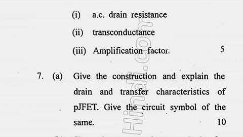 2018 MSc Physics 1st Sem Electronics I Question Paper