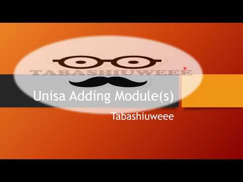 How to Register/Add module(s) via myUnisa