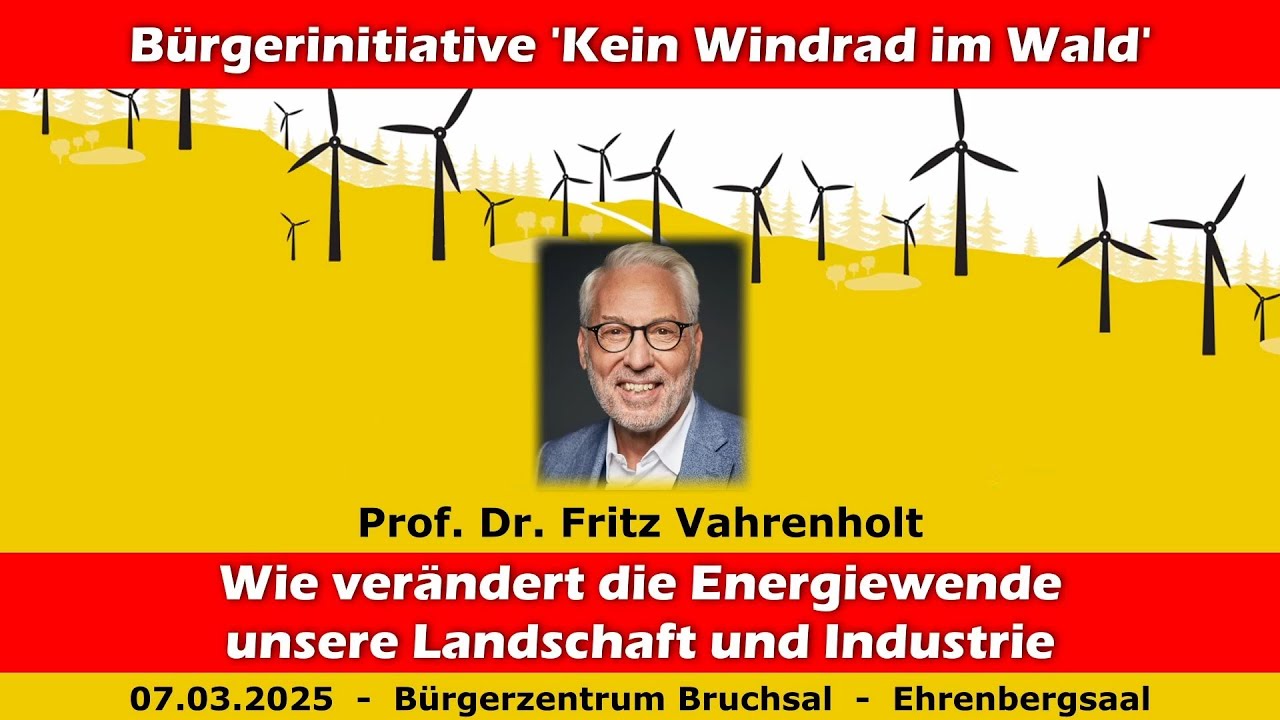 Prof. Dr. Fritz Vahrenholt - Wie ändert die Energiewende Landschaft u ...