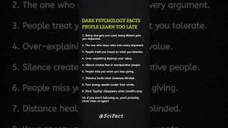 Dark Psychology Facts People Learn Too Late | Brutal Truths About Human Nature
