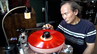 Process of making vinyl record player. Korean turntable making master