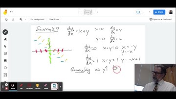AP Calculus 7.1 Video 5 Generating a slope field when dy/dx=f(x, y)