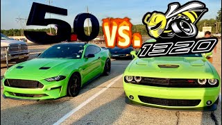 1320 SCATPACK CALLED ME OUT| 2018 MUSTANG GT vs. 2019 CHALLENGER 1320 SCATPACK DRAG RACE!