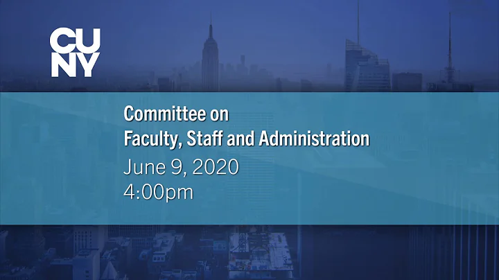 CUNY Board of Trustees Committee Meeting on Facult...