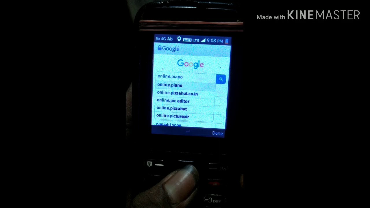 Jio phone online piano YouTube