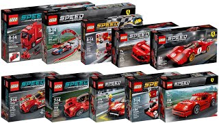 All LEGO Speed Champions Ferrari sets 2015 - 2022 CompilationCollection Speed Build