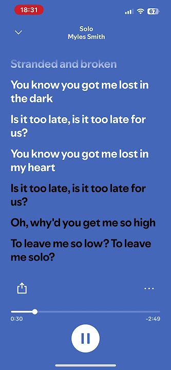 Solo by Myles Smith (lyrics)