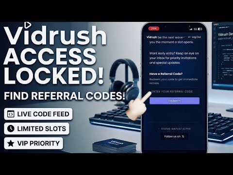 Vidrush Reference Code Vidrush AI Referral Codes | Access Code Waitlist & Get Instant Access ...