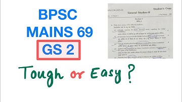 BPSC MAINS 69 GS 2  paper analysis.       #bpscbasics #bpsc #bpscmains