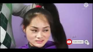 Rambut Panjang Wanita Di Babat Habis sampai Botak dari pangkalnya // Ponytailcut Dari Pangkal