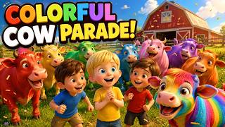 The Colorful Cow Parade! 🌈🐄 | Cow-Cow Boogie Song | Billy Joe Bob Kids Adventure