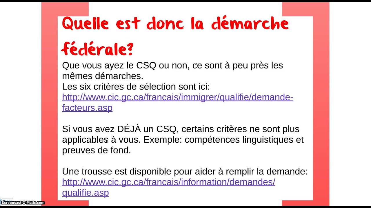Les démarches pour immigrer au Canada - YouTube