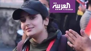 الناشطة العراقية ماري محمد بعد الإفراج عنها