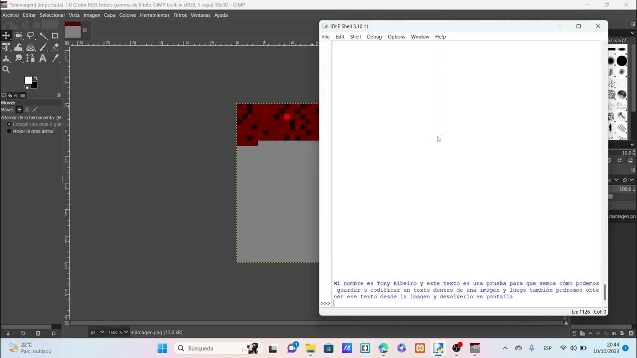 Guardar o codificar datos dentro de una imagen en Python - YouTube