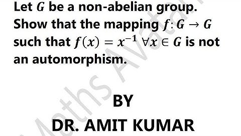 Inverse mapping is not an automorphism for a non-abelian group.