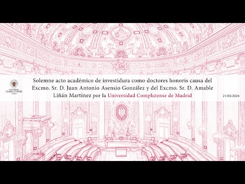 Acto académico de Doctores Honoris Causa Juan Antonio Asensio González y Amable Liñán Martínez.