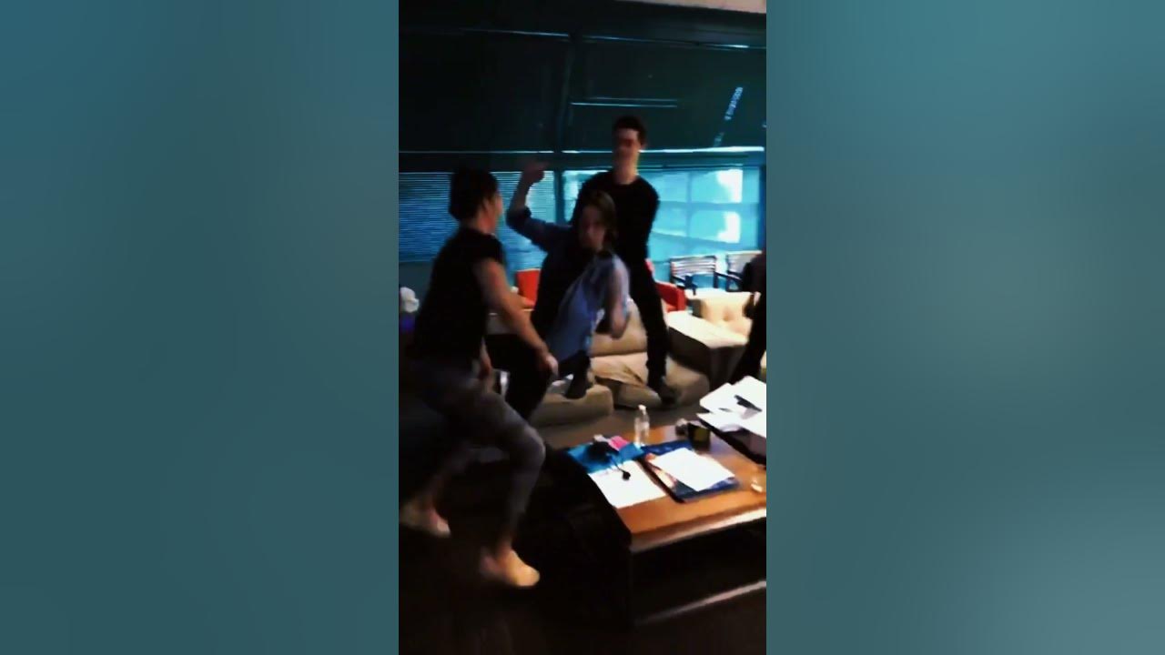 The cast of Descendants recreates Chillin' Like a Villain Dance! #disney #descendants #shorts