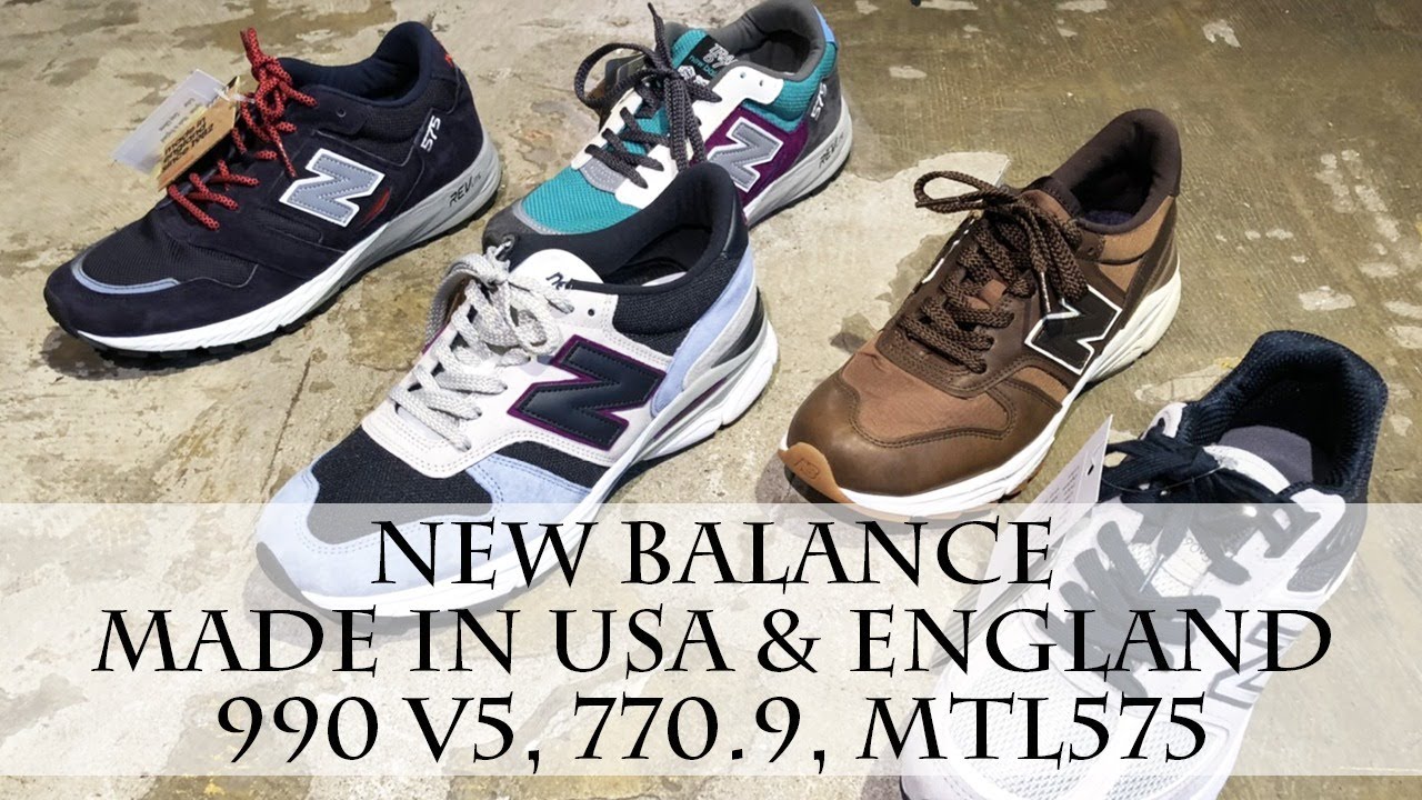New Balance UK & USA Made Collection 990 V5, MTL575, 770.9, NEW 