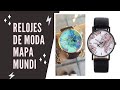 Reloj de dama elegante casual Mapamundi