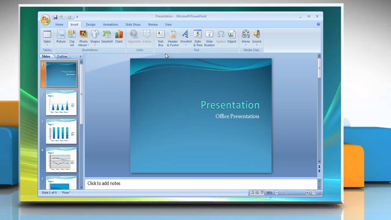 powerpoint show presentation in window